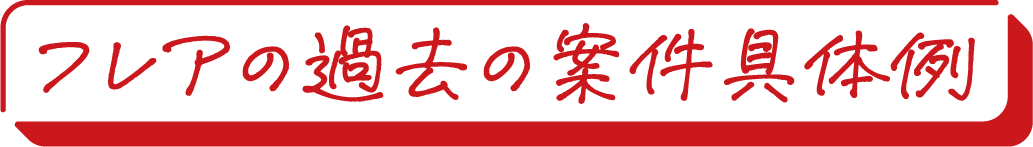 フレアの案件具体例